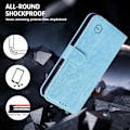Miniatyrbillede 5 af 5: Solid farve PU læder Wallet Case med faldsikring og foldbart stativ til iPhone 15 Plus Multicolor Style B