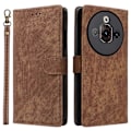 Miniatyrbillede 1 af 5: Til ZTE nubia Focus Pro Wallet Case RFID-blokering PU Læder Cover Stand View - Grøn Multicolor Brown