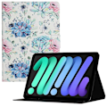 Miniatyrbillede 1 af 5: Til iPad 10.9 (2022) Stand Kort Holder Mønster Print Tablet Cover PU Læder Auto Vågn/Sov Case Multicolor Style E