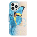 Miniatyrbillede 5 af 5: Til iPhone 15 Pro Max Mobiltelefon Etui Mønsterprint Læder Wallet Stand Telefon Cover Multicolor Style H