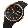 Miniatyrbild 1 av 5: Skmei 1747 Simple Bar Scale Dial Silikonrem Quartz Watch For Ladies Light Blue Black