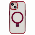 Pikkukuva 1 / 5: Läpinäkyvä TPU+PC suojakuori iPhone 15 Plus -puhelimelle, näkymätön jalusta ja magneettinen puhelinkuori Multicolor Style A