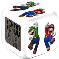 Miniatyrbild 1 av 5: Mario 7 Colors ändrar digital väckarklocka med tid, temperatur, alarm, datum (kartlopp) Super Mario-a