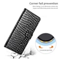 Miniatyrbillede 4 af 5: Flip Cover til iPhone 14 Krokodille Tekstur PU Læder Stand Telefon Wallet Case med Håndrem Multicolor Style A