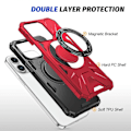 Pikkukuva 5 / 5: iPhone 13 Pro 6.1 tuuman kotelo, pudotussuoja TPU+PC puhelimen suojakuori pyörivällä jalustalla Multicolor Style C