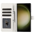 Miniatyrbild 2 av 5: För Samsung Galaxy S24 Ultra Skal med Handrem Dragkedja Romble Läder Plånboksfodral Multicolor Style F