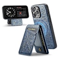 Pikkukuva 1 / 5: FIERRE SHANN 025 Tyyli iPhone 16 Pro -kotelolle Nahka+TPU Irrotettavat korttipaikat Puhelinkuori Multicolor Style B