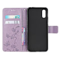 Miniatyrbillede 5 af 5: Præget Sommerfugl Blomst Læder Wallet Stand Telefon Cover til Samsung Galaxy Xcover 5 Multicolor Style G