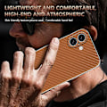 Pikkukuva 5 / 5: AZNS iPhone 16 -kotelo, galvanointi, hiilikuitukuvio, PU+TPU-puhelinkuori Multicolor Style A
