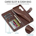 Miniatyrbillede 5 af 5: LC.IMEEKE Etui til Samsung Galaxy A16 5G/A16 4G Kalveskindsstruktur PU Læder Stand Wallet Telefon Cover Multicolor Style E