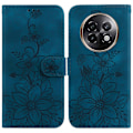 Miniatyrbillede 1 af 5: For Realme 13+ 5G Etui Lily Blomst Præget Læder Telefon Cover med Støttefod Multicolor Style A