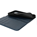 Miniatyrbillede 4 af 5: PU-læder kalveskinds tekstureret magnetisk lukning smartphone cover til iPhone 16 Plus Multicolor Style B