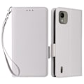 Miniatyrbillede 1 af 5: Anti-ridse telefoncover til Nokia C110 Litchi Tekstur PU Læder Wallet Stand Cover Multicolor Style A
