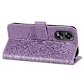 Miniatyrbillede 3 af 5: Til Oppo A38 4G Etui Slankt Anti-drop Pung Stativ PU Læder Cover Multicolor Style B