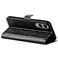 Miniatyrbild 4 av 5: För Samsung Galaxy S25 Edge Fodral Litchi Textur Stötsäkert Läder Plånboks Telefonfodral Multicolor Black