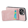 Pikkukuva 4 / 5: FIERRE SHANN iPhone 16 Pro -kotelo korttipidikkeellä, jalustalla, nahkainen RFID-suojattu takakuori Multicolor Style F