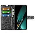 Miniatyrbild 2 av 5: Phone case för Oppo K11 5g plånbok Litchi Texture Shell anti-scratch Stativ Pu Läder Cover Black