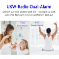 Miniatyrbild 5 av 5: Nya Radio väckarklocka LED med 6" display bordsklocka 12/