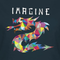 Miniatyrbilde 2 av 5: Imagine Fantasy Dragon Tattoo Style Design T-skjorte for kvinner Navy S