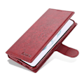 Miniatyrbillede 4 af 5: AZNS Dobbeltsidet Magnetisk Lås Pung PU Læder Stand Case til Samsung Galaxy S21 4G/5G Multicolor Style C
