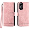 Miniatyrbillede 1 af 5: DIERFENG DF-03 læder telefoncover med linjeaftryk og stativpung til Oppo A78 5G Multicolor Style B