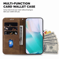 Miniatyrbillede 3 af 5: Til Samsung Galaxy A13 5g Præget PU Læder Cover Wallet Stand Telefon Cover Brown