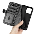 Miniatyrbillede 5 af 5: PU Læder Stand Telefon Cover Wallet Folio Flip Cover til iPhone 15 Plus Multicolor Style A
