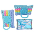 Miniatyrbild 2 av 5: Skal till Samsung Galaxy Tab A9 Pop Bubble PC+Silikonskal Handgrepp Ställ Tablet Skydd Multicolor Style D