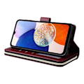 Miniatyrbillede 2 af 5: Til Samsung Galaxy A15 4G/A15 5G Læder Etui med 9 Kortlommer og Håndledsrem Multicolor Wine Red