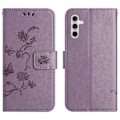 Miniatyrbillede 1 af 5: Til Samsung Galaxy A26 5G Etui Wallet Stand Præget Sommerfugl Blomst PU Læder Telefon Cover Multicolor Style D