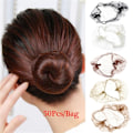 Miniatyrbillede 4 af 10: 50 stk Usynlige Hårnet Fine Mesh Paryk Net Ballet Snood LIGHT light brown