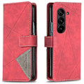 Pikkukuva 1 / 5: BINFEN COLOR BF05 Samsung Galaxy Z Fold6 5G -kotelolle PU-nahkainen geometrinen puhelinkuori Multicolor Style A