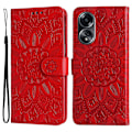 Miniatyrbillede 1 af 5: Mobiltelefonetui til Oppo A58 4G, Wallet Stand Shell PU Læder Solsikke Præget Telefoncover Multicolor Style A