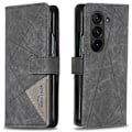 Pikkukuva 1 / 5: BINFEN COLOR BF05 Samsung Galaxy Z Fold6 5G -kotelolle PU-nahkainen geometrinen puhelinkuori Multicolor Style C