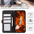 Miniatyrbild 5 av 5: Fodral för Xiaomi 14T Pro Färgskarvning Läder Flip Telefonfodral RFID-blockering Multicolor Style C