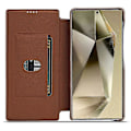 Pikkukuva 2 / 5: LC.IMEEKE Samsung Galaxy S25 -kotelo, korttipidike, jalusta, nahkainen puhelinkuori Multicolor Coffee