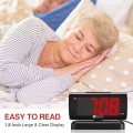 Miniatyrbild 4 av 5: Väckarklocka för sovrum 5" stor led digital klocka för seniorer, dimbara enkla väckarklockor för sovrum, volymjusterbar/snooze/batteribackup/swi