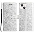 Pikkukuva 1 / 5: iPhone 15 Plus PU-nahka+TPU Lompakkokotelo Jalustalla ja Hihnalla, Silkkikuvio Multicolor Style F