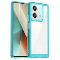 Miniatyrbilde 1 av 5: For Xiaomi Redmi Note 13 5G Telefondeksel Fargerik TPU-ramme + Akryl Klar Bakside Multicolor Transparent Blue