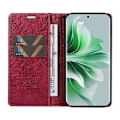 Miniatyrbild 2 av 5: YIKATU YK-006 Mobilskal för Oppo Reno11 5G, Litchi-texturerat PU-läder, Ställ, Plånboksfodral Multicolor Wine Red
