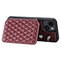 Miniatyrbillede 4 af 5: Style 008 Til iPhone 15 Plus RFID Blokerende Stødsikkert Cover PU+TPU Telefon Shell med Stropper Multicolor Style C