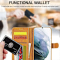 Miniatyrbillede 5 af 5: LC.IMEEKE Wallet Design Læder Shell Telefon Stand Cover Case til Samsung Galaxy S21 FE Multicolor Style D