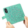Miniatyrbillede 5 af 5: Til Oppo A38 4G Etui Slankt Anti-drop Pung Stativ PU Læder Cover Multicolor Style C