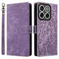 Miniatyrbillede 1 af 5: Til ZTE Blade V70/nubia V70 Wallet Case RFID-blokering PU Læder Cover Stand View - Grøn Multicolor Purple