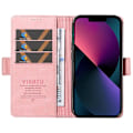 Miniatyrbillede 2 af 5: YIKATU YK-005 Pung Etui til iPhone 14 Stativ PU Læder Hud-berørings Magnetisk Beskyttende Telefon Cover Multicolor Style G
