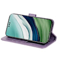Miniatyrbillede 4 af 5: Til Huawei Mate 60 Pro Etui Blomsterpræget PU Læder Stand Cover Anti-drop Wallet Multicolor Style B