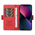 Miniatyrbild 2 av 5: YIKATU YK-005 Skinnkänsla PU Läder Plånboksfodral med Stötsäkert Ställ för iPhone 15 Multicolor Style H