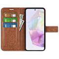 Miniatyrbild 2 av 5: Ställfodral för Samsung Galaxy A36 5G, reptåligt mobilskal i kalvtexturerat läder Multicolor Style E