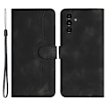 Miniatyrbillede 1 af 5: YX003 PU Læder Wallet Telefon Stand Case med Præget Mønster Cover til Samsung Galaxy A54 5G Multicolor Style D