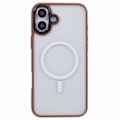 Miniatyrbild 3 av 5: X-LEVEL Crystal Clear Series Skal för iPhone 16 Plus TPU+PC Telefonskal Kompatibelt med MagSafe - Grå Multicolor Titanium Gold